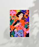 Çerçevesiz Poster Siyah Kedinin Bahçesi