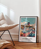 Çerçevesiz Poster Tarihi Quebec Şehir Baskısı