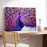 Tavus Kuşu Zarafeti Kanvas Tablo