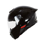MT Thunder 4 SV  FF118SV Solid A1 Gloss Siyah Full Face Motosiklet Kaskı