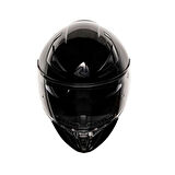Nukro 853 Solid Gloss Black Full Face Motosiklet Kaskı