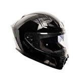 Nukro 853 Solid Gloss Black Full Face Motosiklet Kaskı