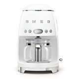 Smeg Beyaz Filtre Kahve Makinesi ve Kahve Öğütme Makinesi Seti