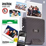 Instax Wide Link Gri Akıllı Telefon Yazıcısı ve 20'li Film