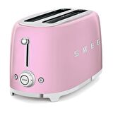 Smeg Pembe Isı Ayarlı Kettle ve 2x4 Ekmek Kızartma Makinesi Seti