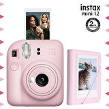 Instax mini 12 Pembe Fotoğraf Makinesi ve 28'li Mini Albüm Seti