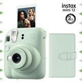 Instax mini 12 Yeşil Fotoğraf Makinesi ve 96'lı Laporta Albüm Seti
