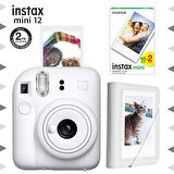 Instax mini 12 Beyaz Fotoğraf Makinesi-20'li Film ve Mini Albüm Seti