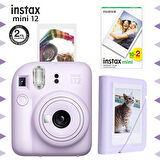 Instax mini 12 Lila Fotoğraf Makinesi-20'li Film ve Mini Albüm Seti