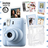 Instax mini 12 Mavi Fotoğraf Makinesi-30'lu Film-Albüm-Mandal-Çerçeve ve Kılıf Mega Set 3
