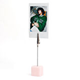 Instax mini 12 Pembe Fotoğraf Makinesi-10'lu Film-Kıskaçlı Resim Standı ve Silikon Kılıf Seti