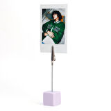 Instax mini 12 Lila Fotoğraf Makinesi-20'li Film-Kıskaçlı Stand-PVC Albüm ve Simli Pleksi Kılıf Seti