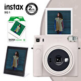 Instax SQ1 Beyaz Fotoğraf Makinesi 10lu Kare Film ve Pleksi Çerçeve