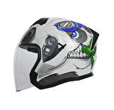 RHKC 528 Çenesiz Vizörlü Yazlık Kask Panda