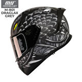 MTS 801 Draglax Grey Full Face Motosiklet Kaskı