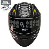 MTS 801 Draglax Grey Full Face Motosiklet Kaskı