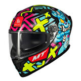 MT Braker SV FF128SV Crazy Teddy B7 Parlak Full Face Motosiklet Kaskı