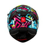 MT Braker SV FF128SV Crazy Teddy B7 Parlak Full Face Motosiklet Kaskı