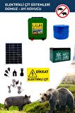 Polat Elektrikli Çit Sistemleri ( Domuz - Ayı Kovucu ) Gece-Gündüz Sensörlü Güneş Panelli 1000MT