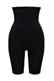 Kadın Siyah Uzun Paça Çift Kat Boxer Korse 2044