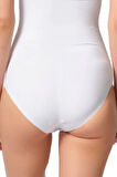 Kadın Beyaz Seamless Ağraflı Slip Korse 2080b