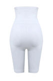 Kadın Beyaz Uzun Paça Çift Kat Boxer Korse 2044