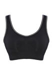 Kadın Siyah Çift Kat Toparlayıcı Spor Sütyeni 4024