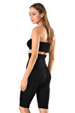 Kadın Siyah Çift Kat Uzun Paçalı Boxer Korse 2015