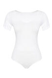 Kadın Beyaz Seamless Yarım Kollu Çıtçıtlı Body 1926b
