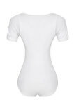 Kadın Beyaz Seamless Yarım Kollu Çıtçıtlı Body 1926b