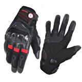 Scoyco MC57 Carbon Yazlık Korumalı Motosiklet Eldiveni Siyah/Kırmızı