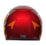 MTS Full Face Motosiklet Çocuk Kaskı K6 Skull Red