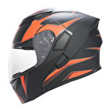 RHKC 902 Çene Açılır Vizörlü Kask Siyah/Kırmızı