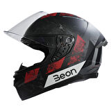 Beon B-507 Full Face Motosiklet Kaskı FF03 Siyah/Kırmızı/Gri