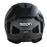 Beon B-507 Full Face Motosiklet Kaskı FF03 Siyah/Kırmızı/Gri