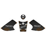Gogo Kuba TK-03 (2021-2024) Tank Pad Set 003 Karbon/Turuncu