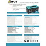 Orbus 12.8 V Volt 200 Ah Amper 2560 Wh Lityum Batarya Lifepo4 Lityum Akü