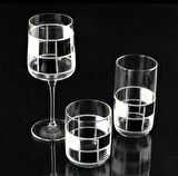 SOFRA TAKIMI ÇİZGİ DKR TRN DAMA SİYAH BEYAZ DEKOR (112-805-229) 18 PARÇA 6 KİŞİLİK