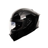 Nukro 853 Solid Gloss Black Full Face Motosiklet Kaskı