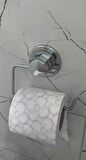 Hem Vakumlu Hem Vidalı Banyo Aksesuarı 2 li Set Havluluk + Tuvalet Kağıtlığı + 2 Kancalı Havlu Askısı