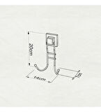 Banyo Havlu Askısı 2 Kancalı Paslanmaz Siyah EasyFix