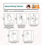 Vakumlu Tuvalet Kağıdı Askısı Kapaklı Siyah