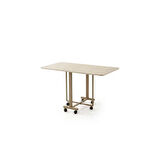 Katlanır Portatif Tekerlekli Mutfak ve Balkon Masası Beyaz SADECE MASA GÖNDERİLİR