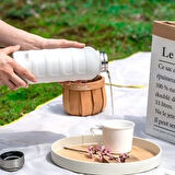 Paslanmaz Çelik Termos Su Şişesi 360ml Vakumlu Kapak Beyaz İthal Ürün