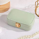 Deri Seyahat Takı Bijuteri Mücevher Kutusu Organizer Düzenleyici 20cm Yeşil İthal Ürün