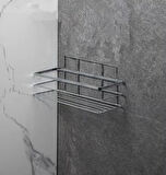 Banyo Köşe Rafı Tek Katlı Şampuanlık Duvara Monte