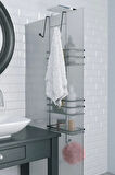 Banyo Duşa kabin Rafı Paslanmaz Metal Siyah 3 Katlı