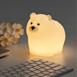 Sevimli Ayıcık Gece Lambası Dokunmatik Sensörlü Renkli Çocuklar Için Usb Şarjlı İthal Ürün