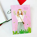 Kilitli Kutulu Ajanda Günlük Not Hatıra Defteri Notebook Pembe