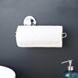 Paslanmaz Krom Vakumlu Banyo Mutfak Kağıt Havlu Askısı